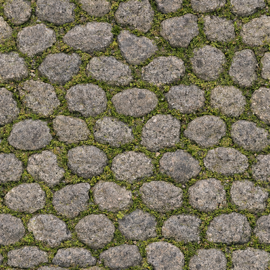 moss covered cobblestone texture preview